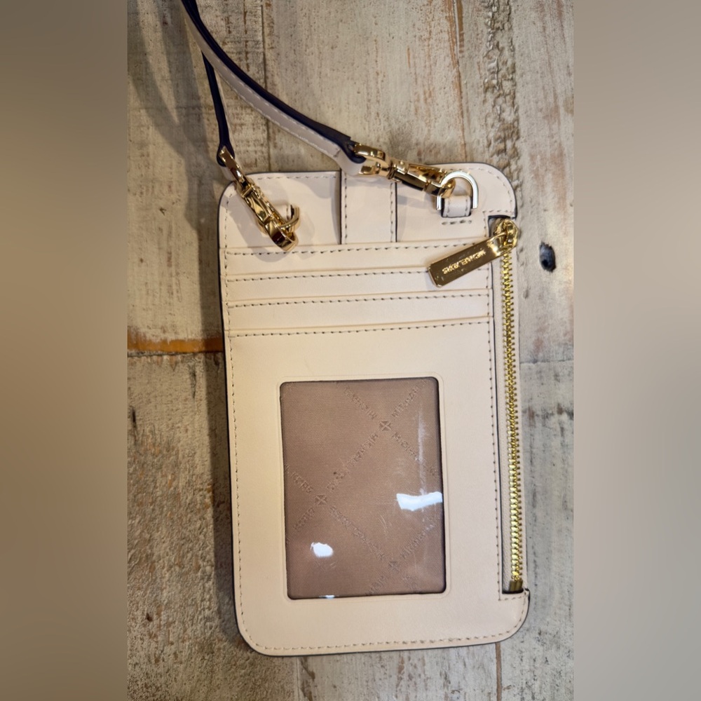 Michael Kors Jet Set Travel Crossbody | Beige MK Logo | Gold Hardware - Picture 2 of 3